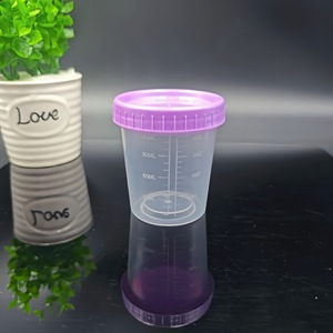 Taza Medidora de Plástico de 120 ml con Tapa, Graduada por Ambos Lados, para Envasado General - Product Image 3