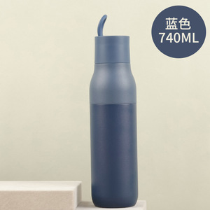 Outdoor Minimalist American Style Stainless Steel Vacuum Insulated <b>Bottle</b> Lid Leak-proof 24-hour Preservation Two-color Design - Product Image 5