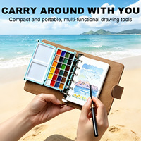 Coffret Cadeau de Peinture Aquarelle Bview Art Travel, Kit de Peinture Portable pour Journal Créatif, Fournitures Artistiques pour Croquis en Plein Air