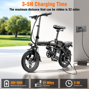 Oferta Especial 2026 Bicicleta Plegable Mini de 14 Pulgadas con Motor Trasero de 48V 560W, Batería de Litio sin Escobillas, Neumáticos Anchos, 3 Velocidades y Frenos de Disco para Ciudad - Product Image 3
