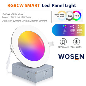 Lámpara LED de Aluminio Contemporánea Blanca para Sala de Estar, Inalámbrica, WiFi, Control por Voz y App Tuya, RGBCW, Compatible con Alexa y Google, para Interiores, OEM ODM - Product Image 4