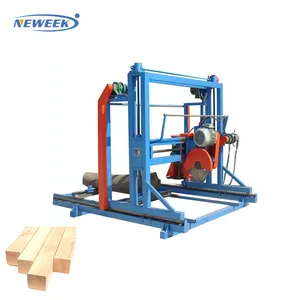 NEWEEK double saw blade tree logs vertical blade and horizontal blade angle band saw timber cutting circular saw machine