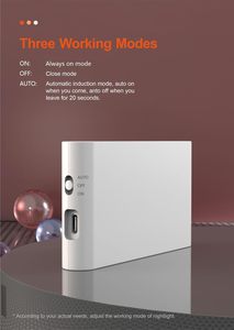 Vente en gros de lampes de nuit à détecteur de mouvement, à montage magnétique, rechargeables, pour couloir, cuisine, chambre d'enfants, armoire LED - Product Image 2