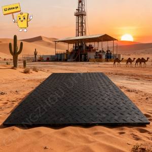 Tapis de sol composites en UHMWPE et HDPE noirs, offrant une résistance supérieure à l'usure et une longue durée de <span class=keywords><strong>vie</strong></span> pour les sites de forage - Product Image 4
