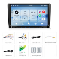 Podofo 9'' Écran tactile Incell 4+128G 2 Din Autoradio Android Stéréo CarPlay/Android Auto GPS WIFI Type-C USB OEM/ODM Vente en gros