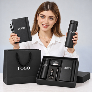 Set de Regalo de Oficina 5 en 1 de Cuero PU con Logotipo Personalizado, con Libreta, Bolígrafo, Tarjetero, Llavero, para Kit de Bienvenida de Empleados - Product Image 2