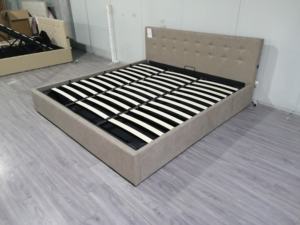 Cabecero ancho Cama tapizada con costuras decorativas Respaldo cómodo - Product Image 4