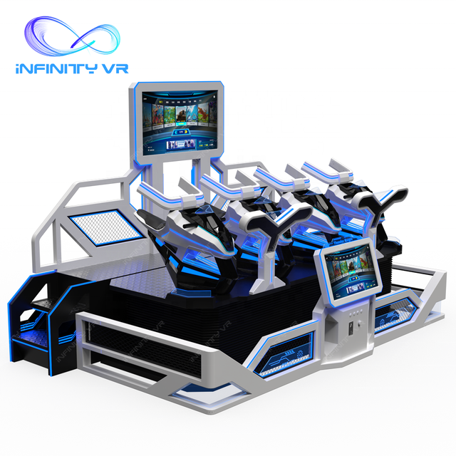 New Product Vr Equipment Vr Arcade Machine 4 Players Interactive Virtual Reality Thunder Knight Race Driving Game Simulator