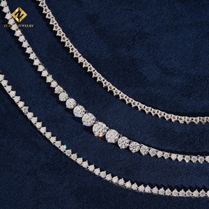 ZUANFA JEWELRY Collar de tenis de lujo con diseño de cadena, chapado en rodio sobre plata 925, redondo de 2 mm, con efecto gradual, para fiesta - Product Image 6