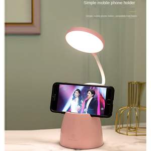 מנורת שולחן נשלפת <span class=keywords><strong>USB</strong></span> לטעינה עבור ילד חדר שינה לבן חם הגנה מפני אור מנורת אלומיניום מינימליסטית - Product Image 2