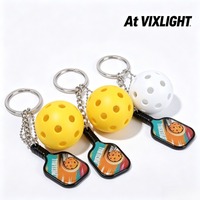 Porte-clés de pickleball miniature personnalisé avec logo, de haute qualité et durable, cadeau pour les amateurs de sport, accessoires de pickleball