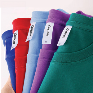 T-shirt Homme Oversize en Coton Tricoté Lourd 100% Coton Uni à Manches Courtes Respirant avec Logo Personnalisé Imprimé Style Décontracté Streetwear - Product Image 1