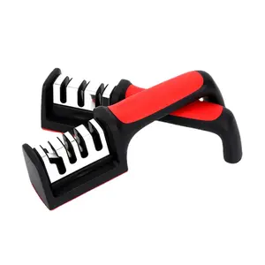 Multi-function Stainless Steel Quick Handheld Knife Sharpener 4 Stages Type Sharpening Tool Sharpening Stone For Kitchen