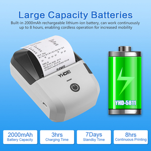 YHD-5811 Chất lượng cao 2 trong 1 Label & Máy in hóa đơn imprimante thermique không dây 58 Mét mini xách tay POS Máy in nhiệt - Product Image 5
