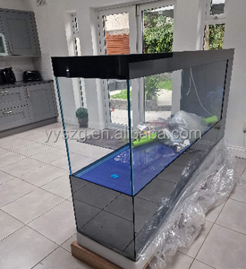 कस्टम बड़ा अल्ट्रा स्पष्ट पर्यावरण के अनुकूल ग्लास एक्वेरियम 750l मछली टैंक लिविंग रूम लक्जरी सजावट के लिए हरी कैबिनेट के साथ - Product Image 4