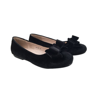 New fashion cute round toe bow snake pattern ladies <span class=keywords><strong>mocassini</strong></span> in pelle scamosciata scarpe casual in pelle nera appartamenti taglia nera 8 scarpe da <span class=keywords><strong>donna</strong></span> - Product Image 1