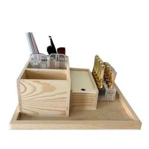 Organisateur de perceuse à ongles en bois de style japonais, boîte de rangement pour tampons de coton de bureau, boîte de rangement pour embouts de perceuse, porte-stylo - Product Image 3