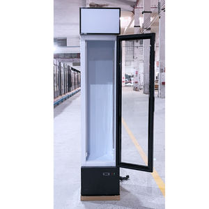 Congelador vertical con puertas de vidrio Congelador sobre ruedas Congelador Delgado Refrigerador <span class=keywords><strong>Pepsi</strong></span> con puerta de vidrio para bebidas - Product Image 1