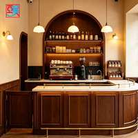 Comptoir de réception commercial personnalisé, mobilier de bar à café pour restaurant, projet d'aménagement de café