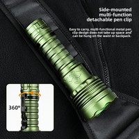Lampe torche rechargeable d'urgence en alliage d'aluminium, ultra-lumineuse, longue portée, faisceau puissant, pour le camping, tactique, avec fonction de mise au point