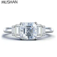 Bague en argent sterling 925 MuShan Designer Jewelry, moissanite VVS, bague de la Saint-Valentin pour sœur, plaqué or 18 carats, bijoux brevetés MST