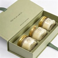 Boîte cadeau personnalisée pour bougie d'aromathérapie, style livre rigide, fermeture magnétique, emballage en papier pour cadeau de mariage