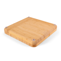 Plateau à fromage en bambou avec tiroir coulissant, 4 couteaux à fromage, 2 bols à sauce, planche à charcuterie pour servir lors de fêtes