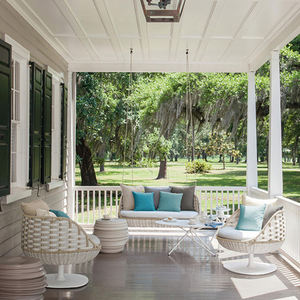 Oferta Especial Cama Colgante Redonda de Ratán Metálico Muebles de Jardín de Diseño Moderno para Exteriores Silla Hamaca de Patio para Uso en Parque - Product Image 4