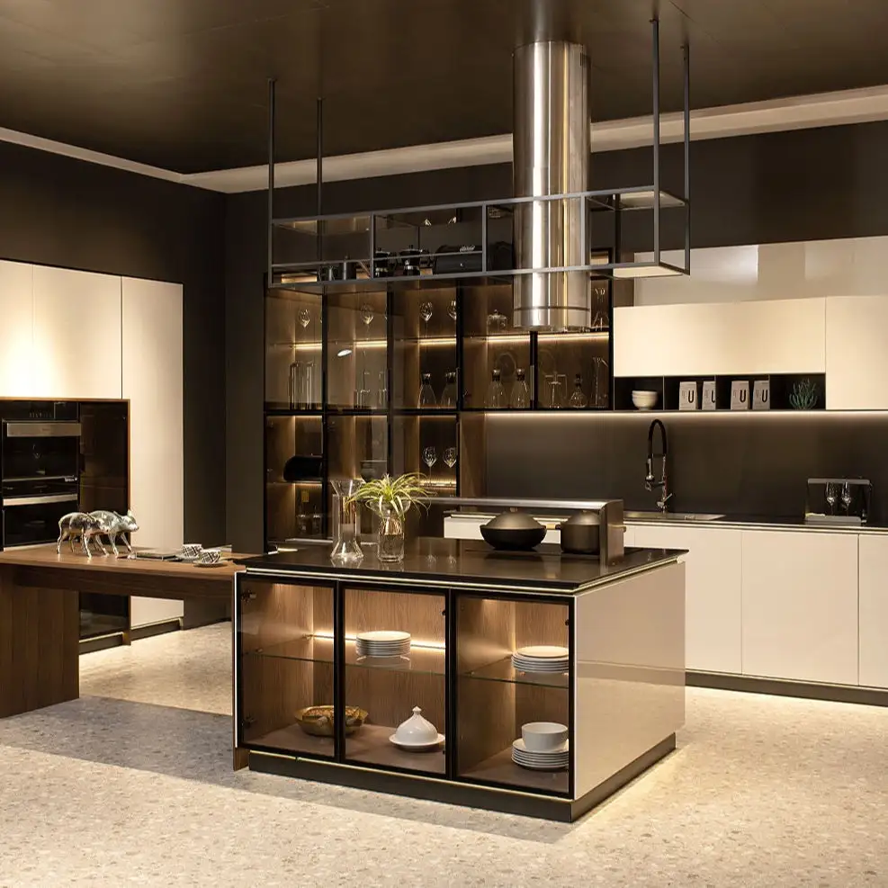 Бесплатный дизайн Китай, готовый к сборке модульный кухонный шкаф, мебель, современные черные кухонные шкафы, деревянные
