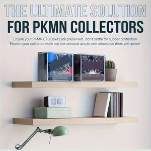 Boîte de protection pour cartes Pokémon en acrylique moderne personnalisée en usine, transparente, épaisse, avec couvercle magnétique, portable - Product Image 5