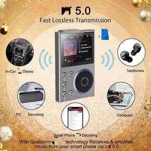เครื่องเล่น MP3 แบบหมุนได้ คุณภาพเสียงระดับ HiFi แบบไม่สูญเสียข้อมูล จากโรงงาน สำหรับผู้รักเสียงเพลง เครื่องเล่นเพลงพกพา MP4 พร้อมช่องต่อสัญญาณเสียงออก วัสดุโลหะผสมสังกะสี สำหรับใช้ในรถยนต์และที่บ้าน - Product Image 6