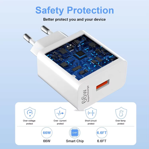 Prise UE pour <span class=keywords><strong>HONOR</strong></span> <span class=keywords><strong>66W</strong></span> Super <span class=keywords><strong>chargeur</strong></span> charge rapide <span class=keywords><strong>66W</strong></span> adaptateur secteur USB câble de Type 6A pour <span class=keywords><strong>Honor</strong></span> 50 60 70 80 90 100 Magic 4 3 - Product Image 3