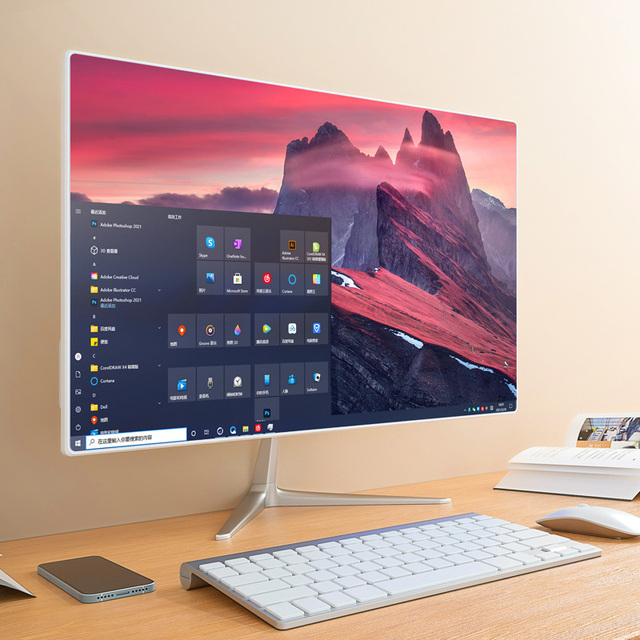 Win 10 11 Pro SSD256 DDR4 19 22 Inch All in One Pc Intel Core I5 I7 8GB 16GB Graphic All in One Desktop Pc Modern