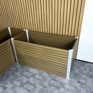 Prix Usine Nouveau Produit Lancé Bac à Légumes Surélevé en WPC Revêtement Floral Étanche 700*700*450mm Différentes Tailles <span class=keywords><strong>pour</strong></span> Jardin - Product Image 1