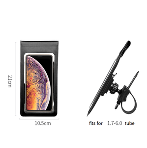 Support de téléphone portable étanche en TPU pour <span class=keywords><strong>vélo</strong></span> et moto, sac de fixation sur guidon pour smartphone de 6,5 pouces - Product Image 6