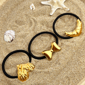 Set de Joyería, Lazos para el Cabello para Mujer, Chapado en Oro de 18k, Accesorios para el Cabello de Acero Inoxidable, Lazos para Niñas - Product Image 2