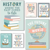 Decorazioni per Aule di Studi Sociali, Poster di Storia per Scuole Elementari, Medie e Superiori, Arte Murale Durevole di Storia Mondiale