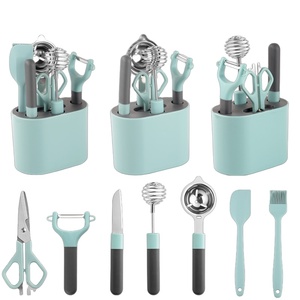 Accesorios de Cocina al por Mayor, Juego de Utensilios de Cocina de <span class=keywords><strong>5</strong></span> Piezas, Pelador de Acero Inoxidable, Rebanador de Verduras, Rallador de Melón - Product Image 6