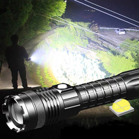 Lampe torche puissante transfrontalière, étanche IP67, en alliage d'aluminium, portée de faisceau de 500 m+, LED, portable, multifonctionnelle, pour situations d'urgence