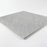 Carrelage en porcelaine émaillée gris marbré 60x60cm, poli, pour sol intérieur, cuisine, salon, usine de carrelage de Foshan, durable