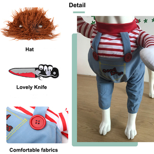 Cane da compagnia vestiti di Halloween cani con un coltello <span class=keywords><strong>Costume</strong></span> di natale di Halloween novità divertente Pet Cat Party Cosplay abbigliamento abbigliamento - Product Image 6