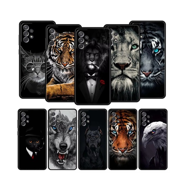 Lion Tiger king Phone Case for Samsung Galaxy A51 A71 A21S A12 A11 A31 A52 A41 A32 A01 A23 A33 A53 A73 A03S A13 5G Soft Cover