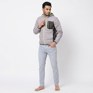 High Quality Custom Made Men's <b>Puffer</b> <b>Jacket</b> Fashionable Stand Collar Streetwear <b>Thin</b> Top for Winter - Product Image 1