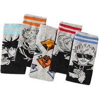 5 Nouvelles Chaussettes en Coton Jacquard Mi-Mollet Anti-Dérapantes et Anti-Frottement à Motifs Anime Jujutsu, Idéales pour le Quotidien et Comme Cadeaux