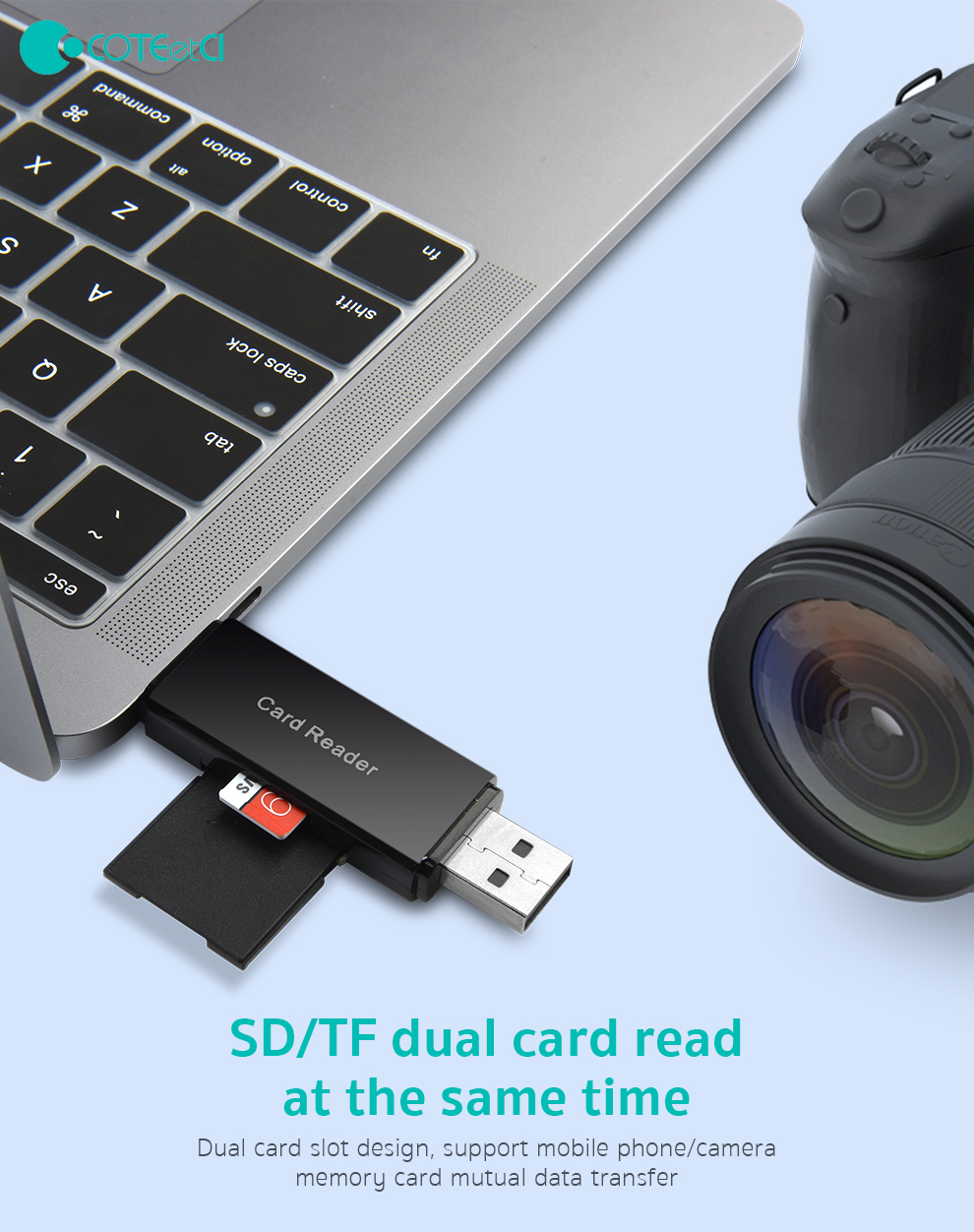 magnetic card OTG SD&TF card reader USB TYPE-c 2.0 multi-function card reader/writter for Mobile and PC