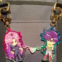 Porte-clés et breloque de téléphone en acrylique personnalisés Vigreat YCH Chibi Couple, cadeau d'amour pour la Saint-Valentin, aimant en forme de cœur