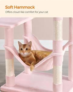 StarMonn Tiragraffi per Gatti, Torre per Gatti, Cuccia Multilivello in Peluche con <span class=keywords><strong>4</strong></span> Tiragraffi, 2 Posizioni di Riposo, Amaca per Gatti - Product Image 4