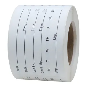 Hybsk 3X2 Inch Thời Hạn Sử Dụng Nhãn Cho Thực Phẩm Xoay Mục Sử Dụng Theo Ngày Dán Thực Phẩm 300 Nhãn Có Thể Tháo Rời Một Cuộn