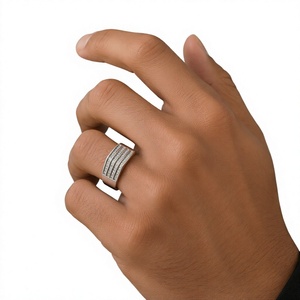 Anillo de Boda Clásico de Plata de Ley S925 con Diamantes para Mujer, Diseño de Lazo de Lujo Certificado - Product Image 2