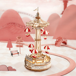 <span class=keywords><strong>Boîte</strong></span> musicale 3D stéréoscopique de parc d'attractions, puzzle en bois, modèle <span class=keywords><strong>à</strong></span> assembler, jouet cadeau, 101-500 pièces, pour les 14 ans et plus - Product Image 2